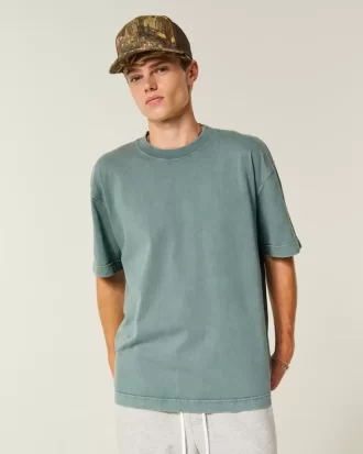 Μπλουζάκι Boxy Heavyweight Washed Cotton Crew