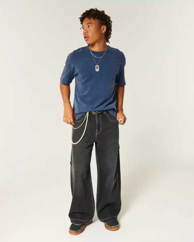 Μπλουζάκι Boxy Heavyweight Washed Cotton Crew Μπλουζάκι Boxy Heavyweight Washed Cotton Crew