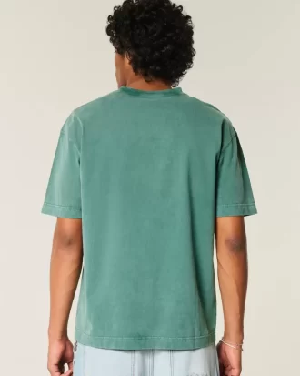 Μπλουζάκι Boxy Heavyweight Washed Cotton Crew