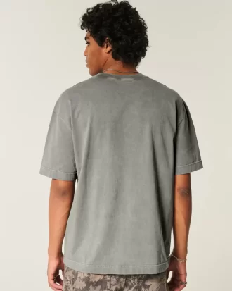 Μπλουζάκι Boxy Heavyweight Washed Cotton Crew