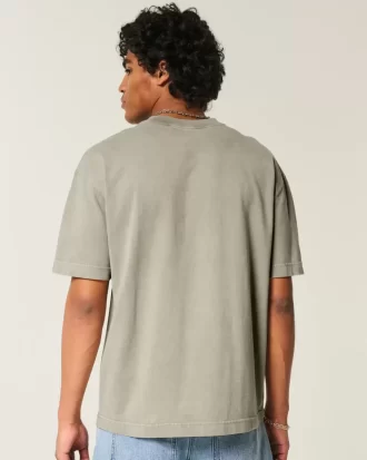 Μπλουζάκι Boxy Heavyweight Washed Cotton Crew