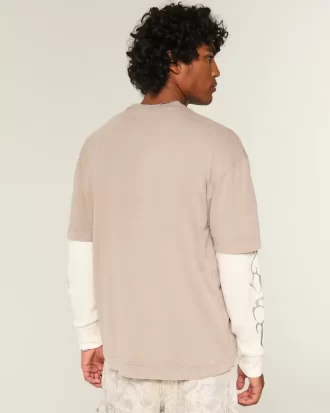 Μπλουζάκι Boxy Heavyweight Washed Cotton Crew