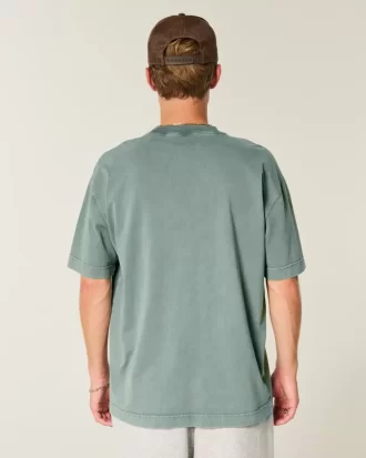 Μπλουζάκι Boxy Heavyweight Washed Cotton Crew