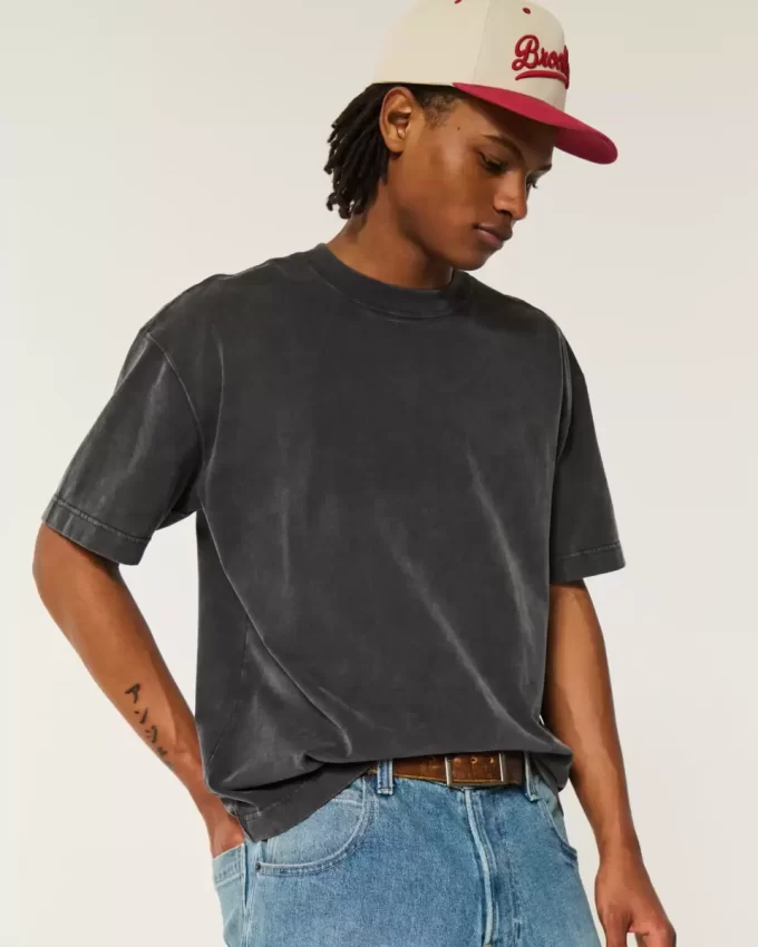 Boxy Heavyweight Washed Crew T-shirt Boxy Heavyweight Washed Crew T-shirt