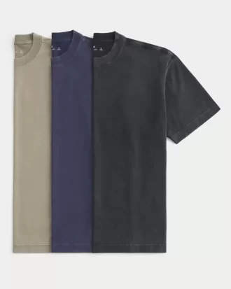 Boxy Heavyweight Washed Crew T-shirt 3-pack