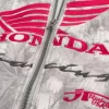 Boxy Honda Racing Graphic Zip-Up Hoodie