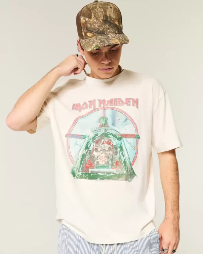 Γραφικό μπλουζάκι Boxy Iron Maiden Γραφικό μπλουζάκι Boxy Iron Maiden