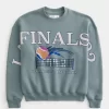 Φούτερ Boxy LA Finals Tennis Graphic Crew Φούτερ Boxy LA Finals Tennis Graphic Crew