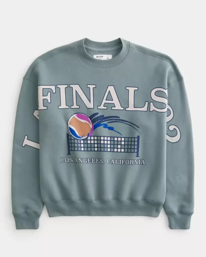 Φούτερ Boxy LA Finals Tennis Graphic Crew Φούτερ Boxy LA Finals Tennis Graphic Crew