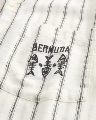 Πουκάμισο Boxy Len-Blend κοντομάνικο Bermuda Graphic