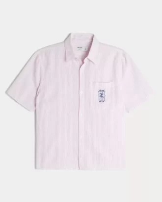 Πουκάμισο Boxy Len-Blend με κοντό μανίκι Key West Graphic Πουκάμισο Boxy Len-Blend με κοντό μανίκι Key West Graphic
