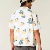 Πουκάμισο Boxy Len-Blend Lemon Pattern Πουκάμισο Boxy Len-Blend Lemon Pattern
