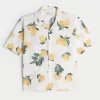 Πουκάμισο Boxy Len-Blend Lemon Pattern Πουκάμισο Boxy Len-Blend Lemon Pattern