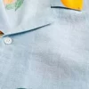 Πουκάμισο Boxy Len-Blend Orange Pattern Πουκάμισο Boxy Len-Blend Orange Pattern