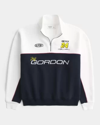 Boxy φούτερ NASCAR Jeff Gordon Graphic με μισό φερμουάρ