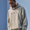 Boxy No Fear Graphic Hoodie