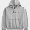 Boxy No Fear Graphic Hoodie