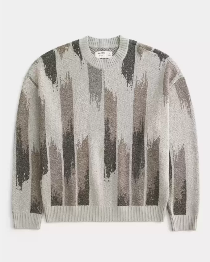 Πουλόβερ Boxy Pattern Crew Πουλόβερ Boxy Pattern Crew