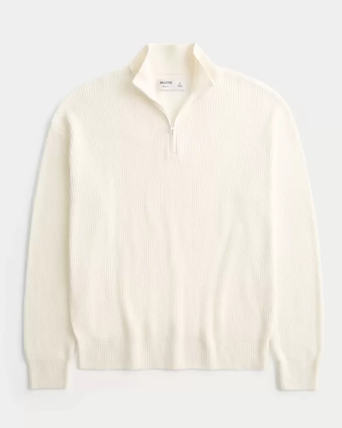 Πουλόβερ Boxy Quarter-Zip