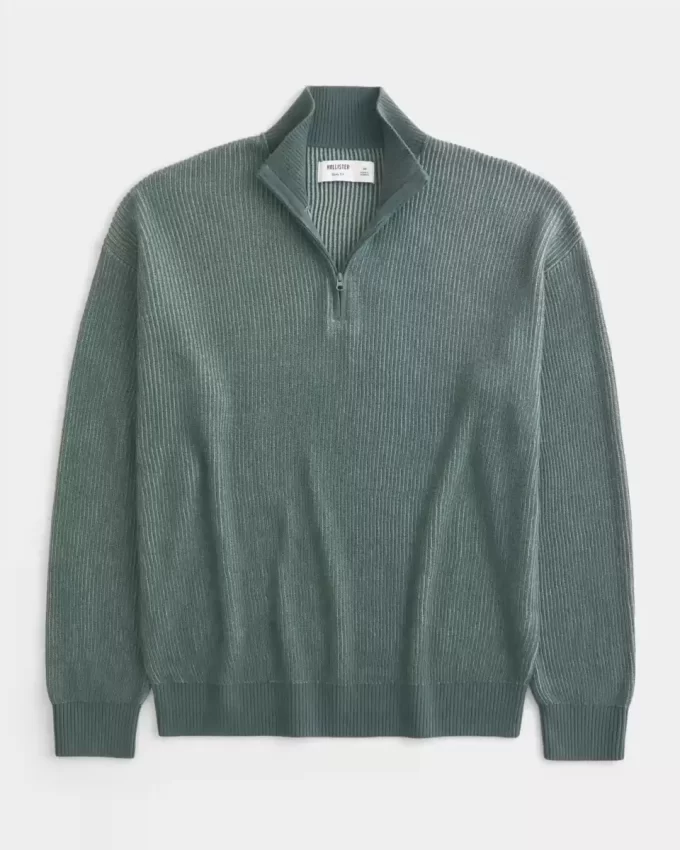 Πουλόβερ Boxy Quarter-Zip
