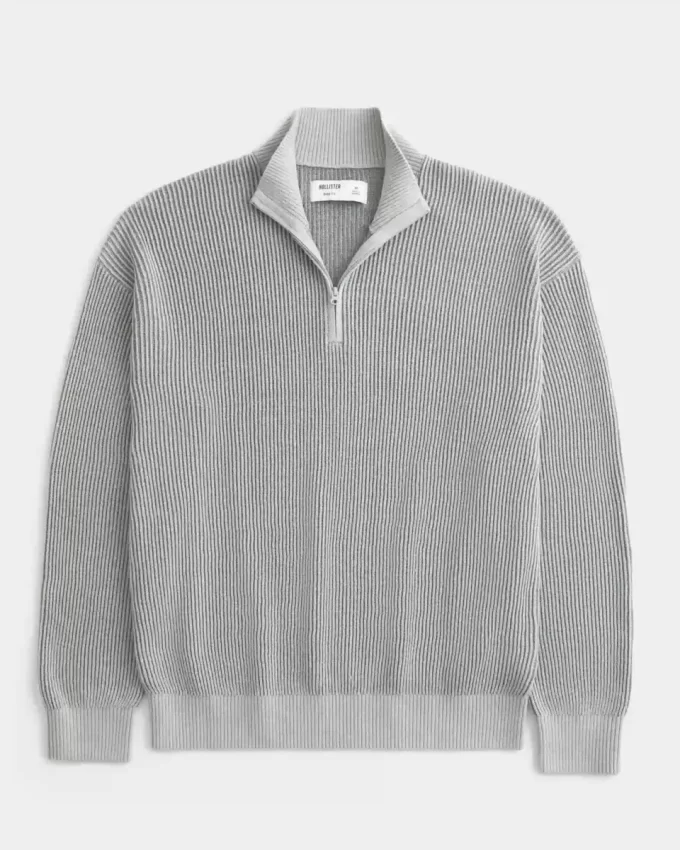 Πουλόβερ Boxy Quarter-Zip