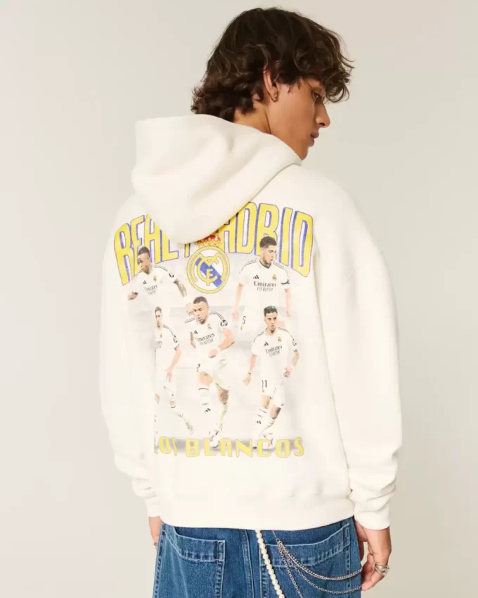Boxy Real Madrid CF Graphic Hoodie Boxy Real Madrid CF Graphic Hoodie