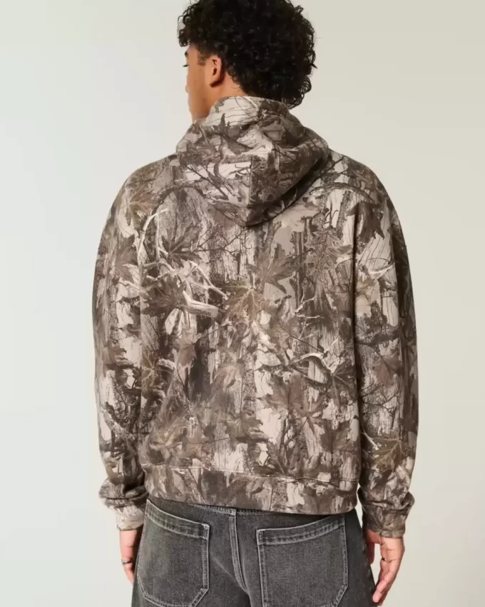 Boxy Shelby Graphic Camo Hoodie