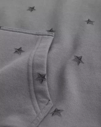 Boxy Star Pattern Hoodie