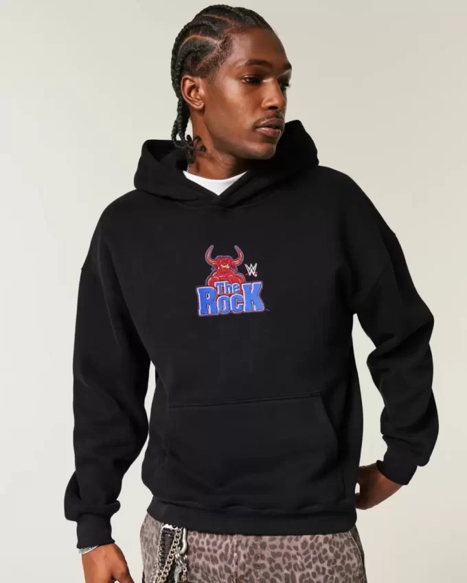 Boxy The Rock Graphic Hoodie Boxy The Rock Graphic Hoodie