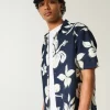 Πουκάμισο Boxy Tropical Pattern Linen-Blend πουκάμισο Πουκάμισο Boxy Tropical Pattern Linen-Blend πουκάμισο