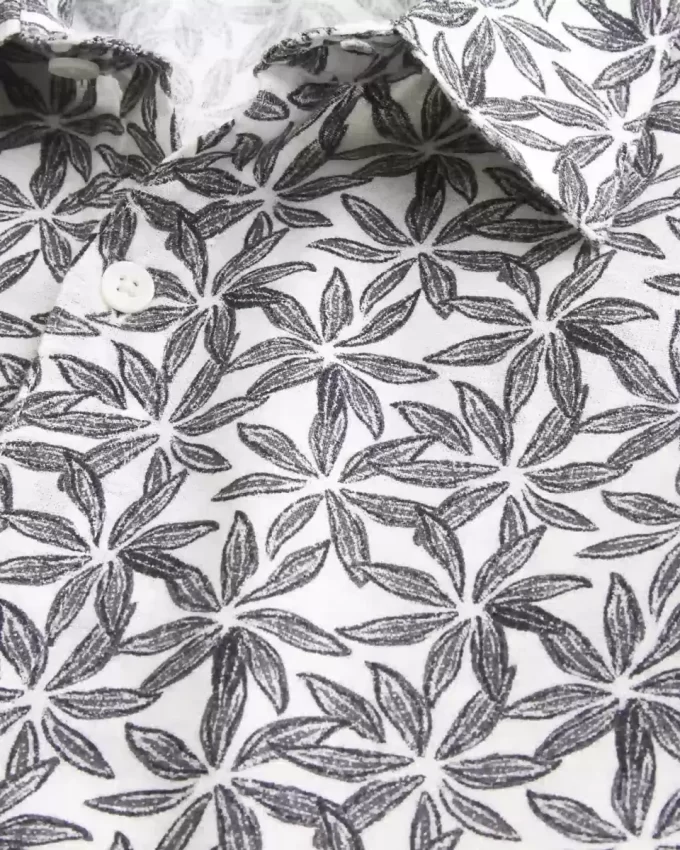 Πουκάμισο Boxy Tropical Pattern Linen-Blend πουκάμισο Πουκάμισο Boxy Tropical Pattern Linen-Blend πουκάμισο