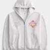 Boxy University of Southern California Trojans Graphic Zip-Up Hoodie Boxy University of Southern California Trojans Graphic Zip-Up Hoodie