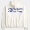 Boxy Volkswagen Racing Graphic Zip-Up Hoodie Boxy Volkswagen Racing Graphic Zip-Up Hoodie