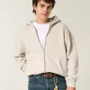 Boxy Zip-Up Hoodie