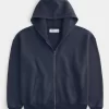 Boxy Zip-Up Hoodie