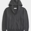 Boxy Zip-Up Hoodie