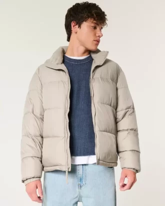 Μπουφάν Boxy Zip-Up Puffer