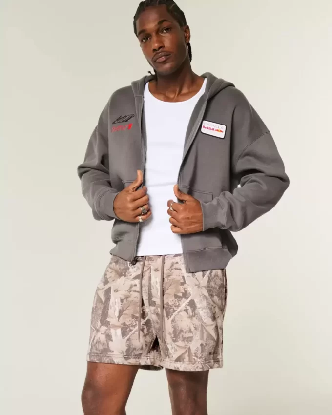 Φλις σορτς Camo στο μέσο του μηρού Φλις σορτς Camo στο μέσο του μηρού