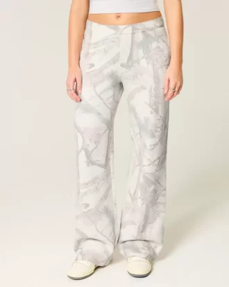 Παντελόνι Camo με φαρδύ πόδι Heart Pocket Camo