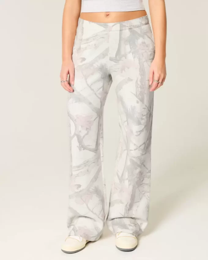 Παντελόνι Camo με φαρδύ πόδι Heart Pocket Camo Παντελόνι Camo με φαρδύ πόδι Heart Pocket Camo