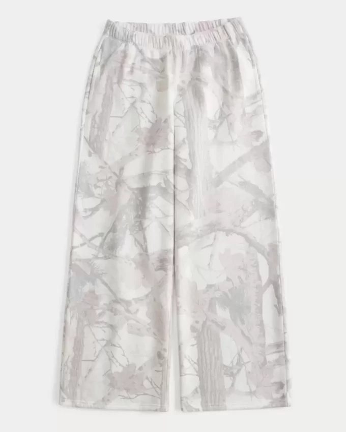 Παντελόνι Camo με φαρδύ πόδι Heart Pocket Camo Παντελόνι Camo με φαρδύ πόδι Heart Pocket Camo