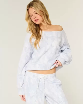 Εύκολη φούτερ Camo Off-the-Shoulder