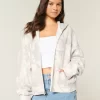 Υπερμεγέθη Camo Zip-Up Hoodie Υπερμεγέθη Camo Zip-Up Hoodie