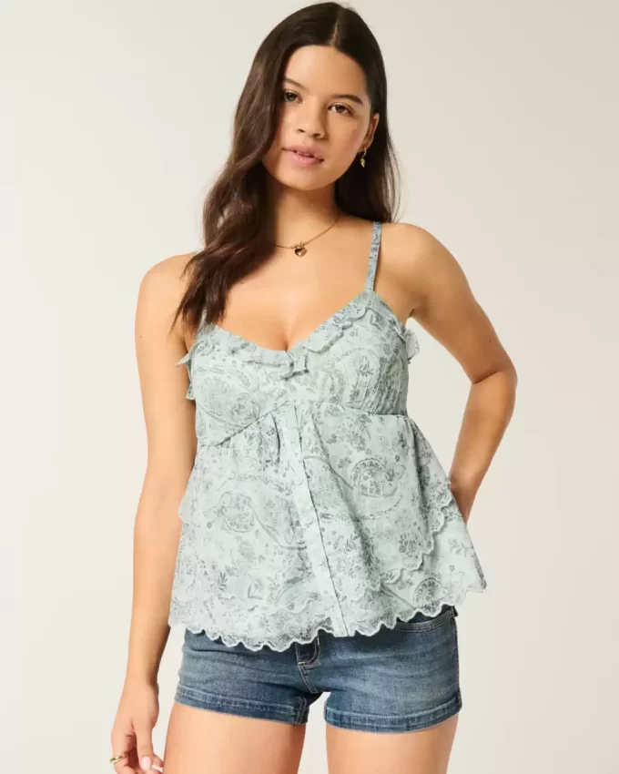 Εύκολο Chiffon Babydoll Top