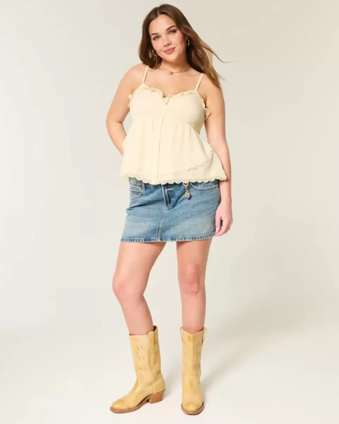 Εύκολο Chiffon Babydoll Top Εύκολο Chiffon Babydoll Top