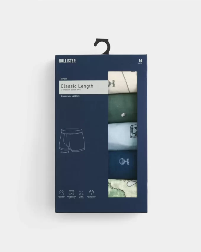 Classic Length Boxer Brief 5-Συσκευασία Classic Length Boxer Brief 5-Συσκευασία