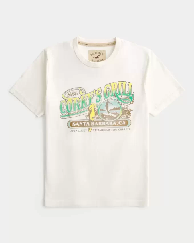 Γραφικό μπλουζάκι με λογότυπο Corky’s Grill