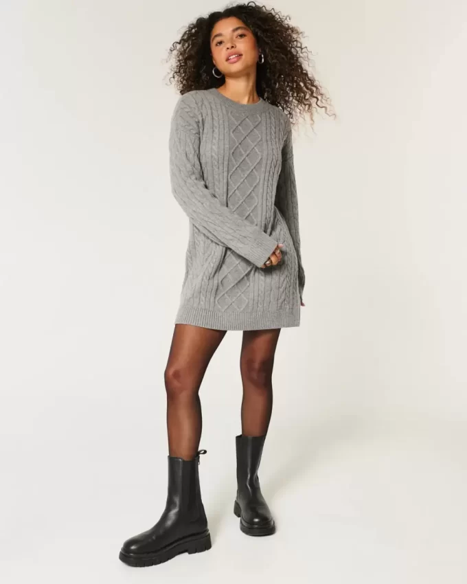 Υπερμεγέθη φόρεμα Crew-Knit Crew Sweater Υπερμεγέθη φόρεμα Crew-Knit Crew Sweater