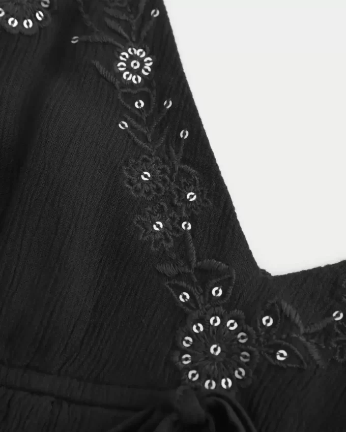 Μπλουζάκι Crinkle Shine Flyaway Babydoll Μπλουζάκι Crinkle Shine Flyaway Babydoll