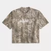 Φαρδύ βαρέων βαρών Crop Dodge Graphic Camo Tee Φαρδύ βαρέων βαρών Crop Dodge Graphic Camo Tee